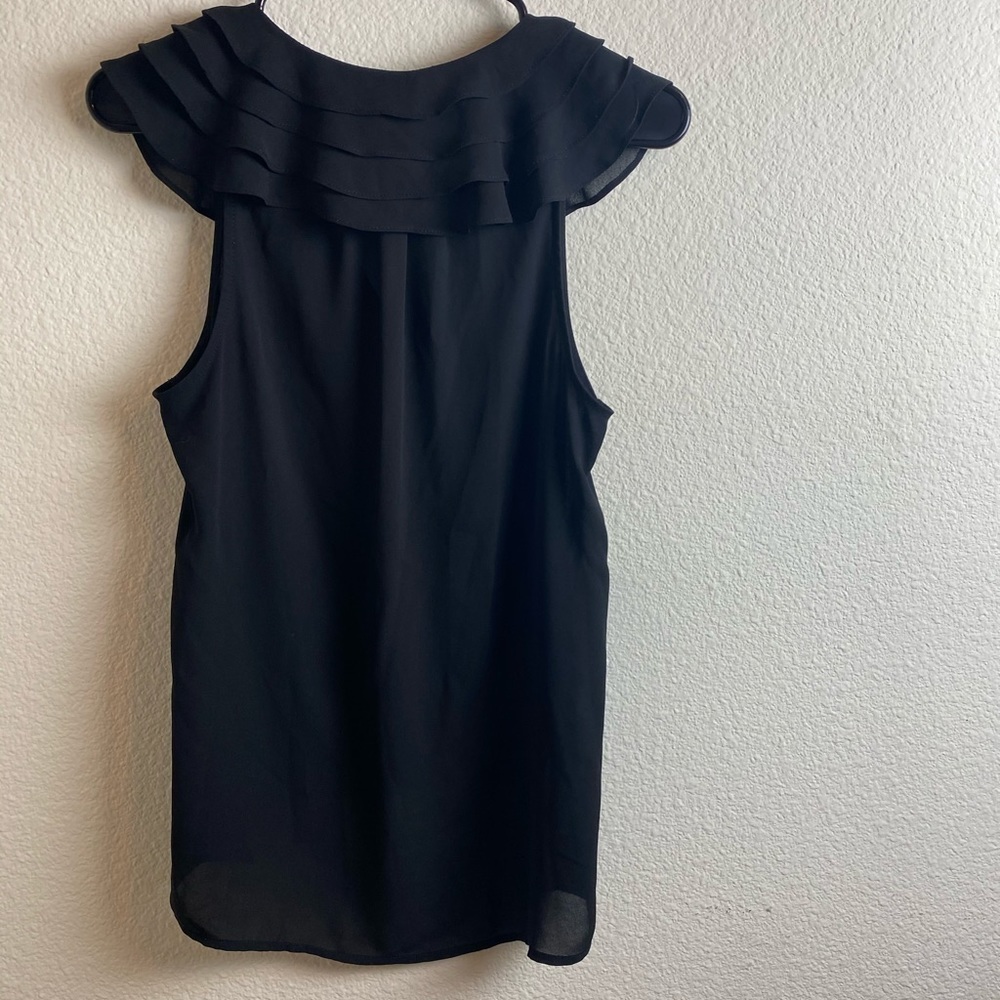 Black Ruffle Top - Picture 3 of 3
